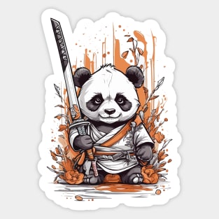 kawaii panda ninja Sticker